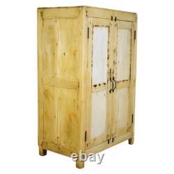 Vaisselier de cuisine rustique vintage blanchi