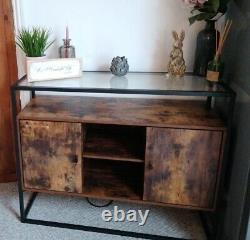 Vieux Panneau Industriel Hallway Slim Console Table Cabinet Unité Buffet