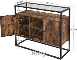 Vieux Panneau Industriel Hallway Slim Console Table Cabinet Unité Buffet