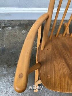 Vintage Blonde Ercol Goldsmith Rocking Chair. Danois Retro. Milieu Du Siècle Livraison