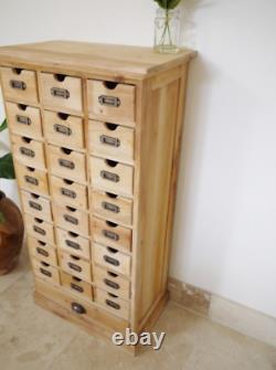 Vintage Cabinet Apothicaire Rustique Industriel Narrow Tallboy Tall Chest Drawers