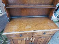 Vintage Chêne Linfold Dresser Gallois \ Pantalon De Cuisine Rustique Par A B Ltd Meubles