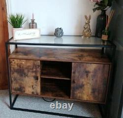Vintage Industrial Cupboard Hallway Slim Console Table Armoire Sideboard