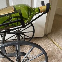 Vintage Métal Vin Champagne Verseur sur Roues Rétro Restaurant Insolite