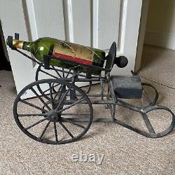Vintage Métal Vin Champagne Verseur sur Roues Rétro Restaurant Insolite
