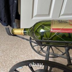 Vintage Métal Vin Champagne Verseur sur Roues Rétro Restaurant Insolite