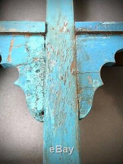Vintage Meubles Indiens. Grand Écran / Étagère Arc Mughal. Turquoise