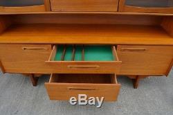 Vintage Retro Teak Veneer Dresser Sideboard Display Boissons Cabinet Bibliothèque