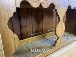 Vintage Rustic Pine Dresser Ouvert Gallois \ Country Farmhouse Coffre-fort Cuisine