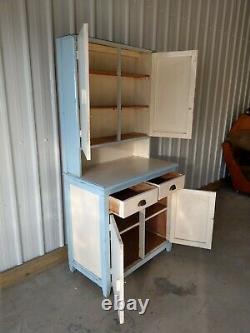 Vintage Suédois Grand Free Standing Kitchen Dresser Armoires Tiroirs Larder