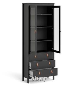 Vitrine Haute Buffet Vintage Rétro Armoire Moderne Rangement Grande Unité