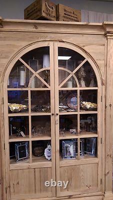 Vitrine bibliothèque grande armoire d’exposition bibliothèque en pin recyclé