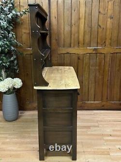 Vitrine vintage Ercol Blue Label \ Buffet de cuisine en chêne massif