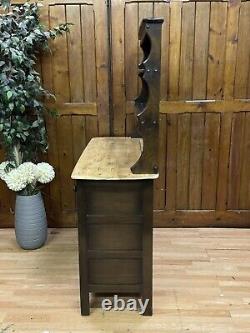 Vitrine vintage Ercol Blue Label \ Buffet de cuisine en chêne massif