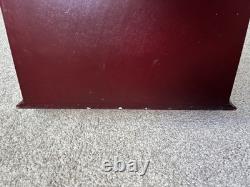 Vitrine vintage en bois avec porte en verre, étagère murale, boîte à ombres, 18 emplacements d'affichage