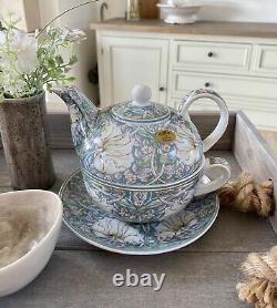 William Morris Pimpernel Fine Chine Tea For One Set Teapot Teacup Gift Set