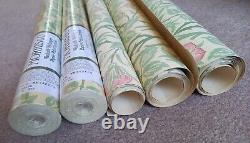 X2 Rouleaux de papier peint vintage MORRIS & CO Sweetbriar des années 1980 90s Wm7421/4 Sanderson