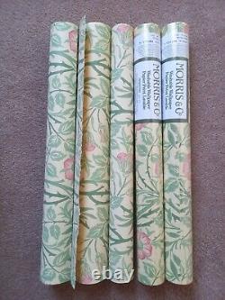 X2 Rouleaux de papier peint vintage MORRIS & CO Sweetbriar des années 1980 90s Wm7421/4 Sanderson