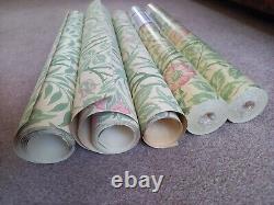 X2 Rouleaux de papier peint vintage MORRIS & CO Sweetbriar des années 1980 90s Wm7421/4 Sanderson