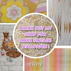 X3 Rouleaux de papier peint vintage CROWN des années 1960 Damas rétro des années 70 Mcm Kitsch Rétro Rouge